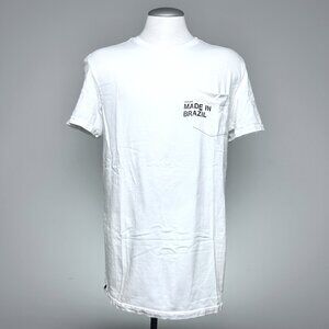 OSKLEN Re-design Waste Rice Wash Pocket Tee L White Cotton Brazil